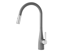 Vòi rửa bát Konox dây rút Curva Grey